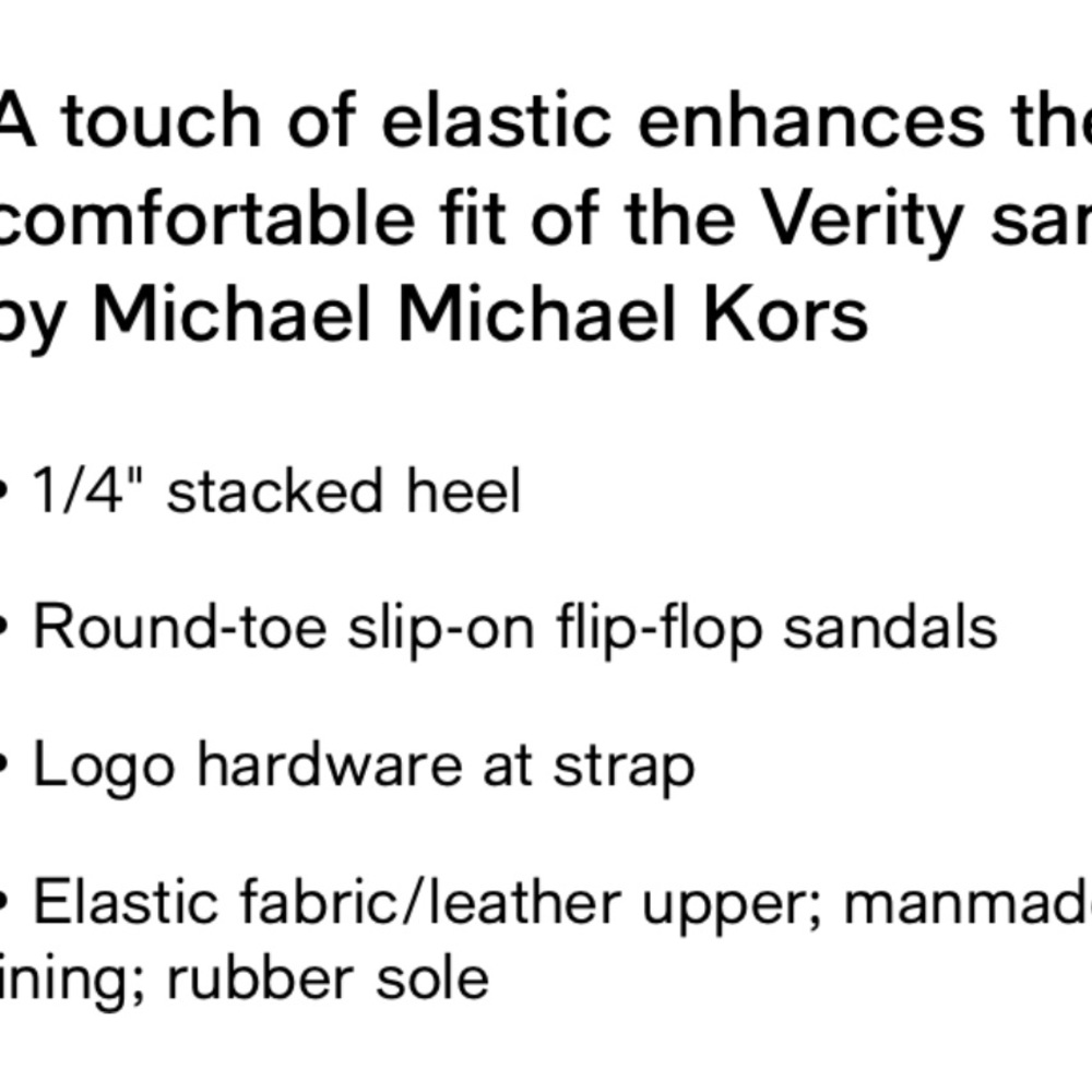 Michael Kors Women's Verity Elastic Flip-Flops - Picture 6 of 8